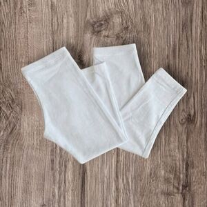 NWOT Children's Place Girls White Cotton Long Leggings Size M (7/8) 2 Pairs